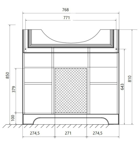 Мебель для ванной 1MarKa Прованс New 80Н фото 5