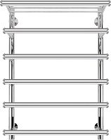 Полотенцесушитель электрический Secado Турин 6 80х50, хром, R
