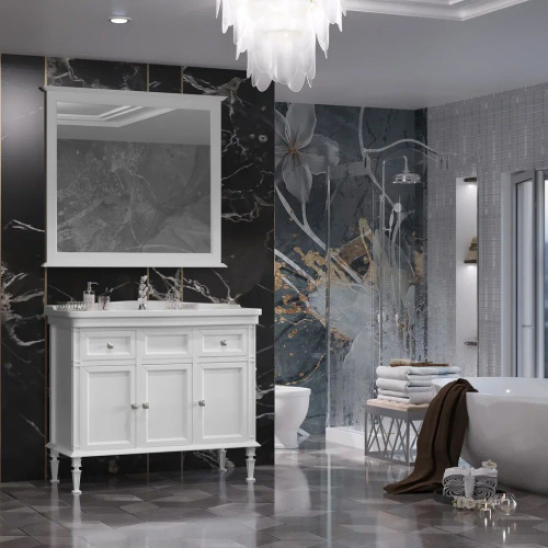 Мебель для ванной Opadiris Кантара 105 белая фото 9