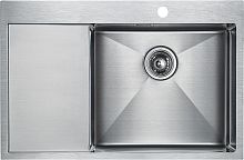 Комплект Paulmark Elde PM807851-BSR брашированная нержавеющая сталь + Смеситель Paulmark Dosse Do214418-SS для кухонной мойки