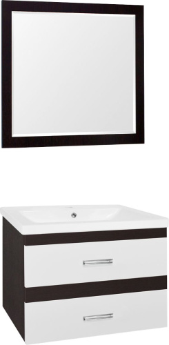 Мебель для ванной Style Line Сакура 80 Люкс Plus, белая, венге фото 8
