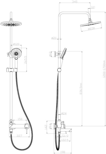 25 710 руб. Душевая стойка Lemark Minima LM3862C фото 2 Душевая стойка Lemark Minima LM3862C фото 2