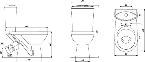 Унитаз-компакт Rosa Комфорт Люкс белый с микролифтом фото 3