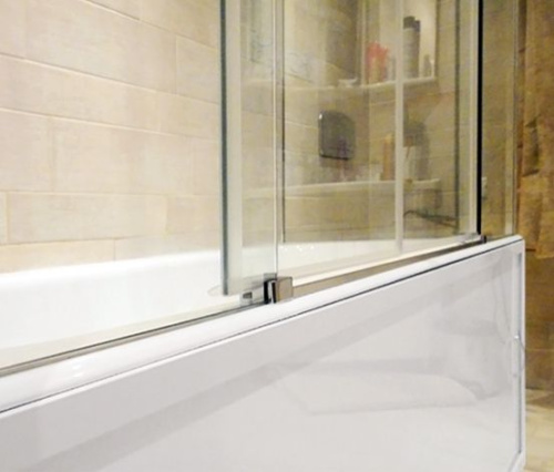 Шторка на ванну GuteWetter Slide Part GV-865 левая 190x70 см стекло бесцветное, профиль хром фото 7