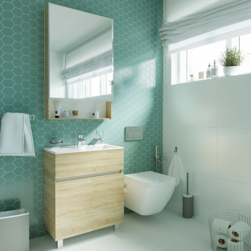 Мебель для ванной 1MarKa Mira 60H дуб сонома фото 6