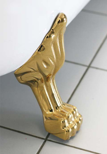 Акриловая ванна Gemy G9030 A 175x80 фурнитура золото фото 5