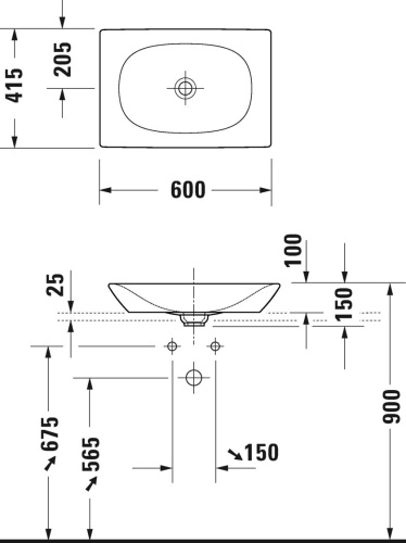 Раковина Duravit Viu 2358600000 60 см фото 2