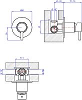 Смеситель Margaroli Moderna RU2007AA01CR С ВНУТРЕННЕЙ ЧАСТЬЮ, для душа