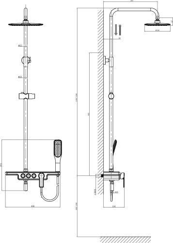 Душевая стойка D&K Kunste DA1443713B13 фото 4