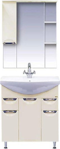 Мебель для ванной Misty Орхидея 75 бежевая эмаль фото 6