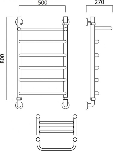 13 321 руб. Полотенцесушитель водяной Aquanerzh Скоба с полкой 80х50 фото 3 Полотенцесушитель водяной Aquanerzh Скоба с полкой 80х50 фото 3