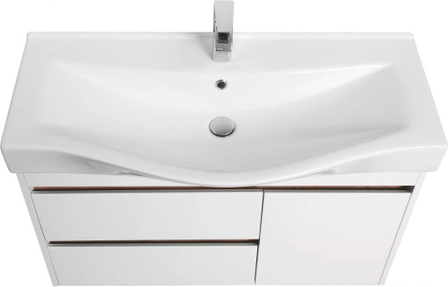 Мебель для ванной AQUATON Нортон 100, подвесная, белый глянец фото 12