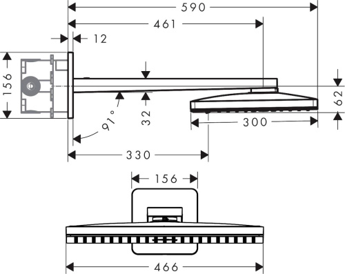 Верхний душ Axor ShowerSolutions 35276000 фото 2