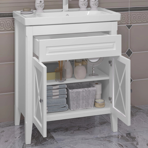 Мебель для ванной Opadiris Палермо 80 белая матовая фото 4