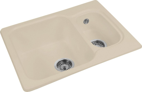 Мойка кухонная AquaGranitEx M-09 бежевая фото 4