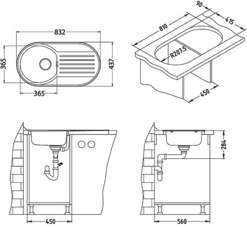 Мойка кухонная Alveus Form 40 фото 3