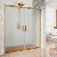 Душевая дверь в нишу Kubele DE019D4-MAT-BR 200 см, профиль бронза