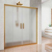 Душевая дверь в нишу Kubele DE019D4-MAT-BR 190 см, профиль бронза
