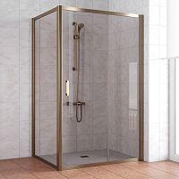 Душевой уголок Vegas Glass ZP+ZPV 130*90 05 05 профиль бронза, стекло бронза