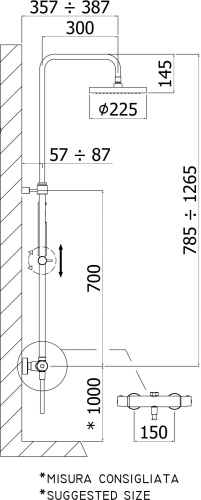 Душевая стойка Paffoni Mini Birillo ZCOL638LIQCR фото 2