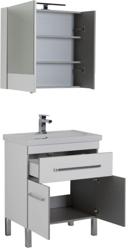 Мебель для ванной Aquanet Сиена 70 белая, 1 ящик, 2 двери фото 2