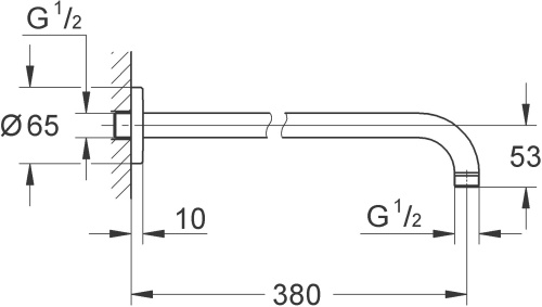 Кронштейн для верхнего душа Grohe Rainshower 28361000 фото 2