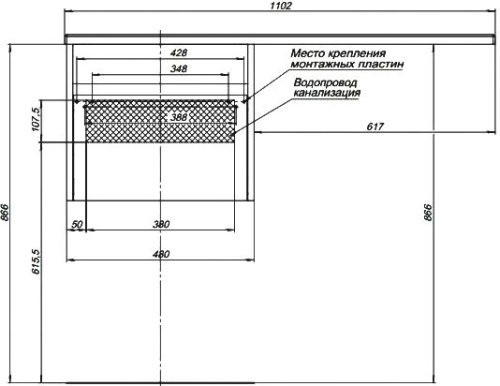 Мебель для ванной Aquanet Токио 48 1 ящик фото 5