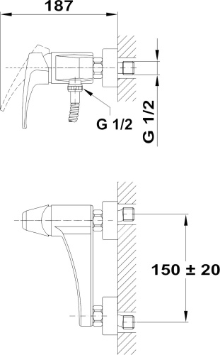 Смеситель TEKA Deia 402316200 для душа фото 2