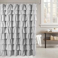 Штора для ванной Carnation Home Fashions Flounce Grey 180х180 см, серая