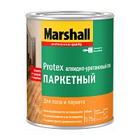 Лак паркетный алкидно-уретановый Marshall Protex глянцевый 0,75 л.