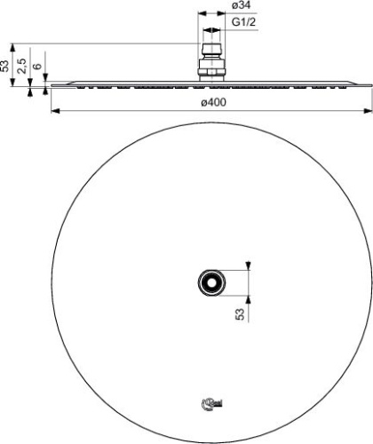 Верхний душ Ideal Standard B0386MY фото 4