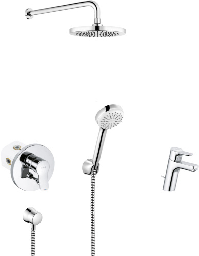 Душевой комплект Kludi Pure&Easy 376300565 С ВНУТРЕННЕЙ ЧАСТЬЮ