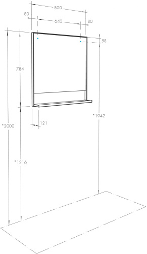 Зеркало AQUATON Лофт Урбан 80 см фото 5 Зеркало AQUATON Лофт Урбан 80 см фото 5