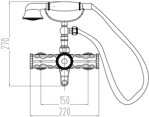 Смеситель Milacio Villena MC.302.BBR для душа фото 3