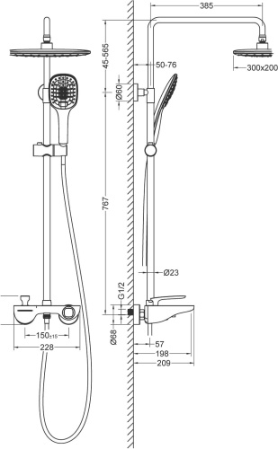 Душевая стойка Timo Helmi SX-1170/03 фото 3