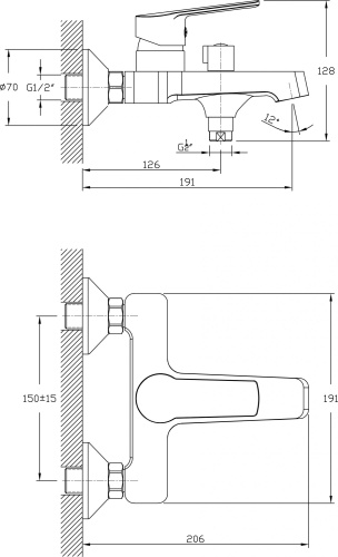 8 020 руб. Смеситель Rush Balearic BA3935-44 для ванны с душем фото 5 Смеситель Rush Balearic BA3935-44 для ванны с душем фото 5