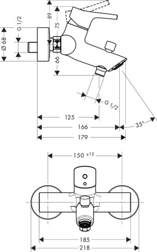 Душевой комплект Hansgrohe Talis S 72400000 для ванны с душем фото 6