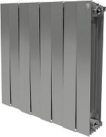 Радиатор биметаллический Royal Thermo Piano Forte 500 silver satin 8 секций, серебро