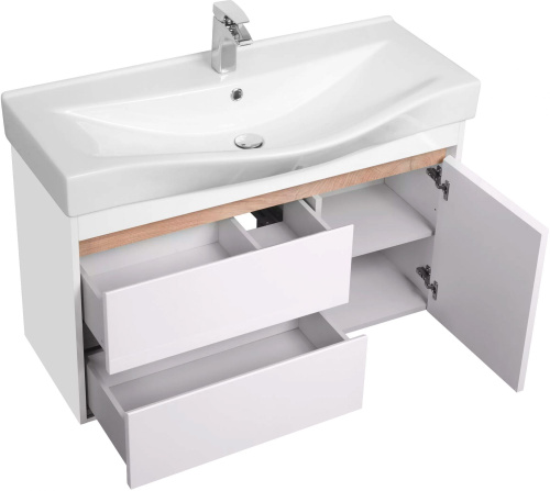 Мебель для ванной AQUATON Нортон 100, подвесная, белый глянец фото 11