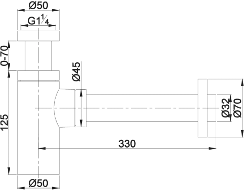Сифон для раковины Omnires A186CR хром фото 2