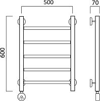 Полотенцесушитель электрический Aquanerzh Прямой L 60х50