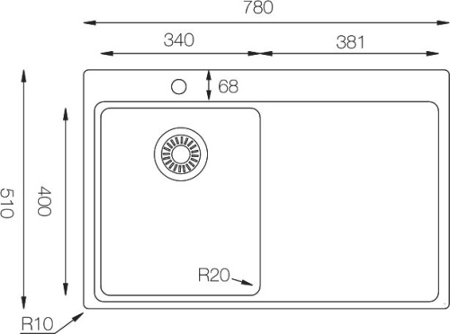 Мойка кухонная TopZero Micro MM780.510 L фото 2