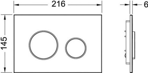 Кнопка смыва TECE Loop 9240627 белая, кнопка хром фото 3