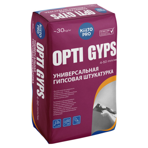 Штукатурка универсальная гипсовая Kiilto Opti Gyps 5 кг