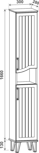 Шкаф-пенал Runo Марсель 30 R фото 5
