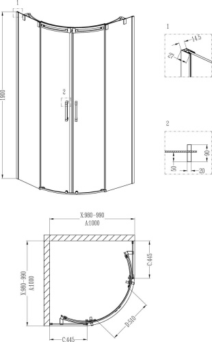 Душевой уголок Grossman Galaxy GR-4100 фото 5