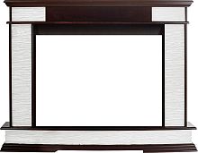 Портал Firelight Scala 30 камень сланец скалистый белый, шпон тёмный дуб