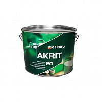 Краска Eskaro Akrit 20 акриловая, моющаяся, для стен и потолков, полуматовая