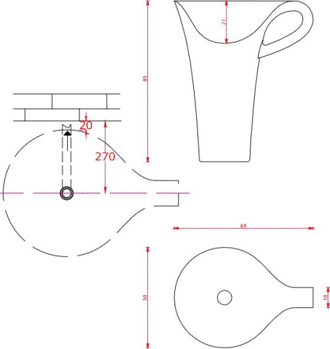 Раковина ArtCeram Cup OSL004 фото 6