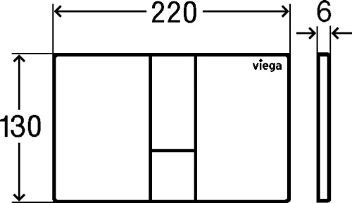 Кнопка смыва Viega Prevista 8614.1 хром матовый фото 3